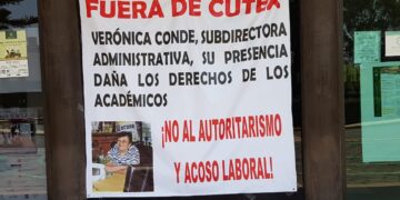 Profesores y alumnos se manifiestan en CU Texcoco
