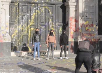 Comunicado de morena por disturbios de encapuchados en la Cámara de Diputados