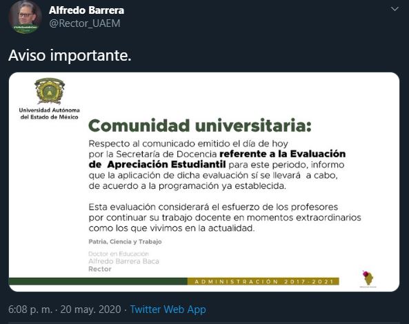 2020-05-20 19_00_19-(20) Alfredo Barrera en Twitter_ _Aviso importante. https___t.co_0REnI3OwVs_ _ T