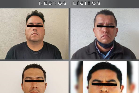 Detienen a cuatro sujetos por robo con violencia a un inmueble de zona Esmeralda, en Atizapán