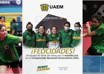 Oro para la selección de tenis de mesa femenil de la UAEM