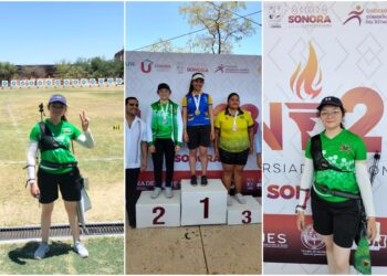 María Rebeca Sánchez Vega consiguió la presea individual, en arco recurvo.