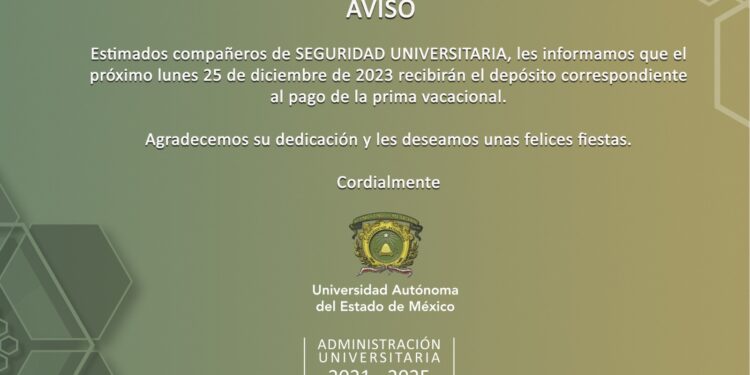 El pago realizado en el mes de diciembre de 2023 por concepto de prima vacacional al personal de seguridad es correcto y se encuentra legalmente justificado.