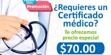 Durante el mes de febrero, la Clínica Multidisciplinaria de la Salud de la UAEMéx, ofrece certificados médicos con un costo de 70 pesos.