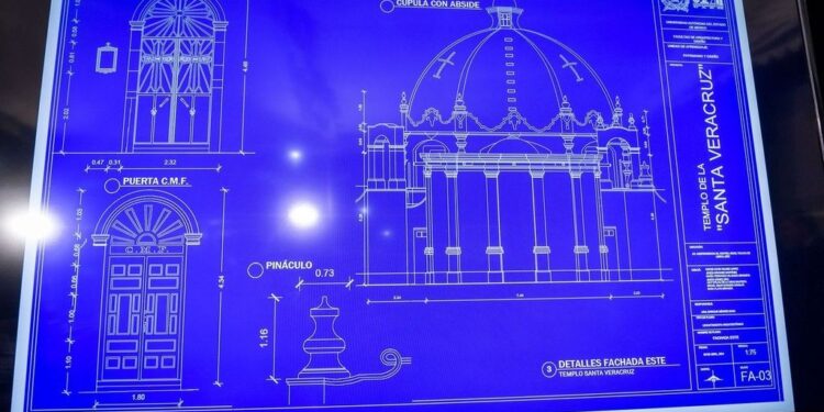 Se llevó a cabo el Levantamiento Arquitectónico del Templo de la Santa Veracruz, realizado por estudiantes y docentes de la Facultad de Arquitectura y Diseño de la UAEMéx.