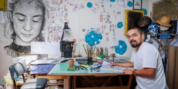 Jorge Martínez usa el humor sencillo y simple como un recurso para plasmar en su obra los elementos cotidianos de la vida.