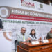 El rector de la UAEMéx, Carlos Eduardo Barrera Díaz, reafirmó el compromiso con el fortalecimiento del desempeño de cada estudiante en la aplicación de los conocimientos adquiridos en el aula y su enfrentamiento a la realidad del campo laboral.