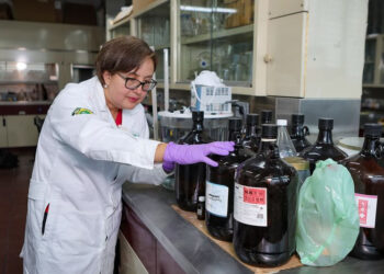 Reyna Natividad Rangel, investigadora UAEMéx, busca la eliminación de contaminantes emergentes de aguas residuales.