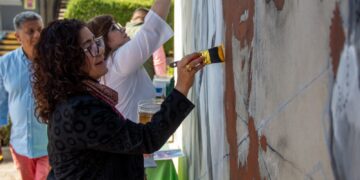 Rectora Paty Zarza participó en mural “El Nigromante, legado y huella de un visionario”, en el Plantel “Ignacio Ramírez Calzada” de la UAEMéx