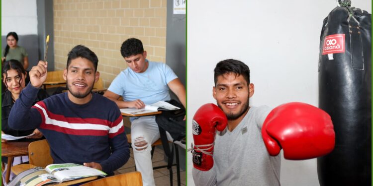 Victor “Pintor” Albino combina el boxeo profesional con la Licenciatura en Derecho en la UAEMéx. Su historia es un ejemplo de disciplina y superación.
