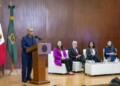 La rectora Martha Patricia Zarza Delgado, el titular de la Agencia Digital estatal, Luis Fernando Bravo Navarro, y la secretaria de Ciencia de la institución, Arianna Becerril García, coincidieron en que las nuevas tecnologías deben ser construidas desde un enfoque humano y con gran impacto social.