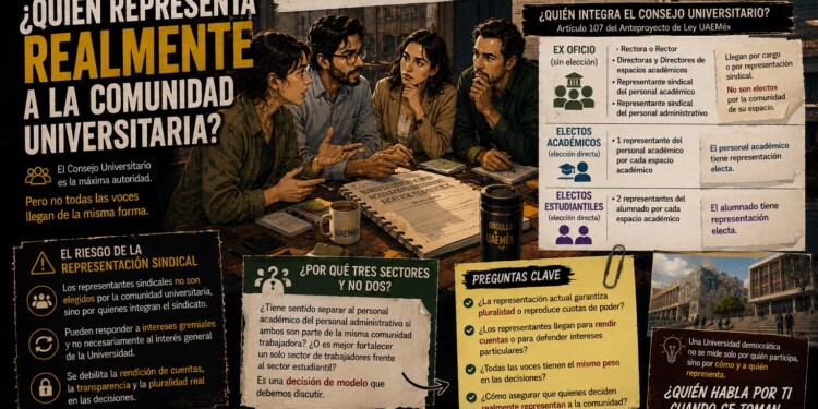 ¿Quién representa realmente a la comunidad universitaria en el Anteproyecto de Ley de la UAEMéx?