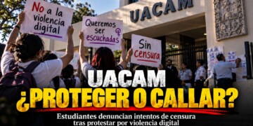 UACAM niega represión contra estudiantes que denunciaron violencia digital con IA. Protestas, retiro de carteles y posibles sanciones generan controversia.